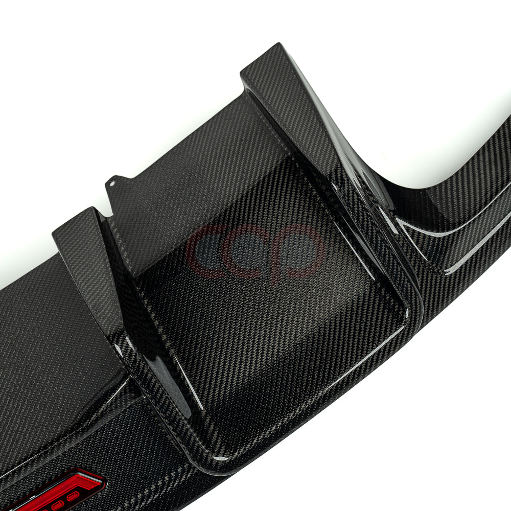 2013-2016 B8.5 Audi A4/S4 - CAP Carbon Fiber Rear Diffuser With LED Brake Light - V1