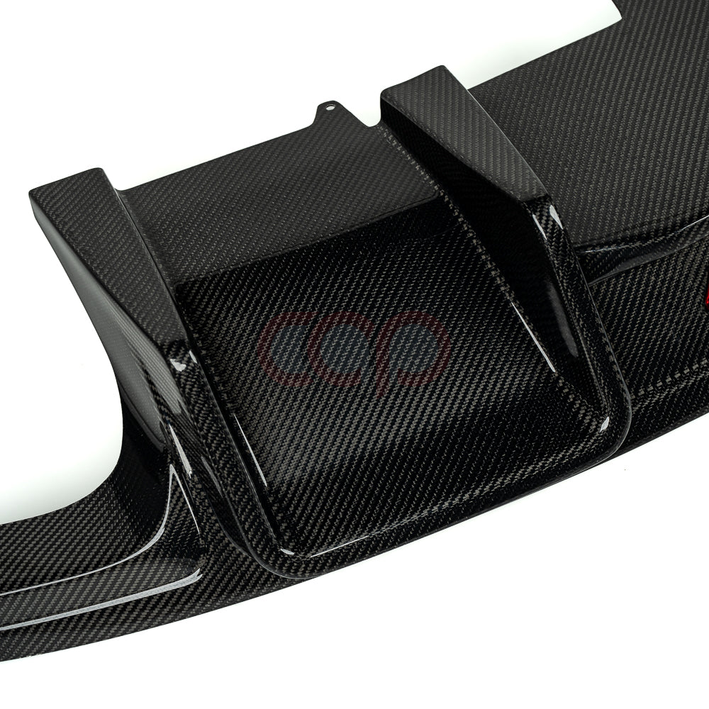 2013-2016 B8.5 Audi A4/S4 - CAP Carbon Fiber Rear Diffuser With LED Brake Light - V1