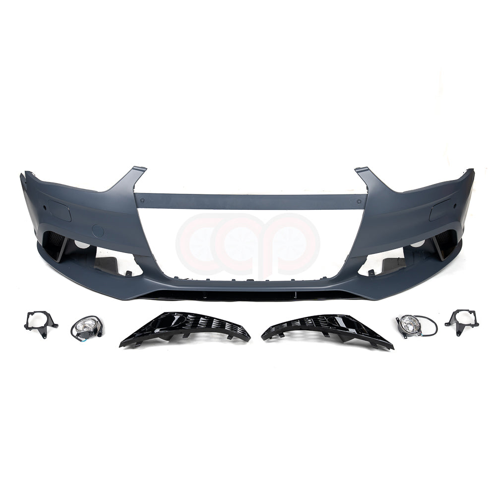 2013-2016 B8.5 Audi A4/S4 CAP Front Bumper | RS4 Bumper with Fog Lights - V3