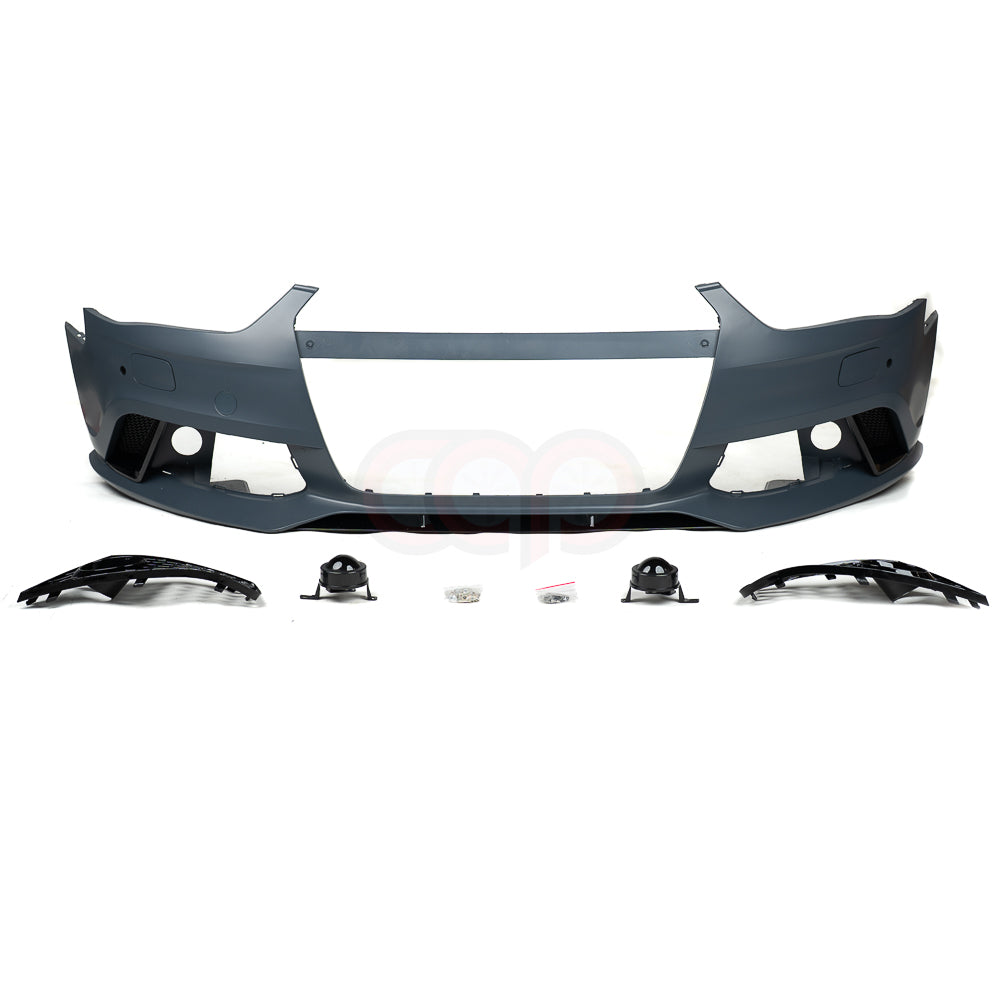 2013-2016 B8.5 Audi A4/S4 CAP Front Bumper | RS4 Bumper with Fog Lights - V3