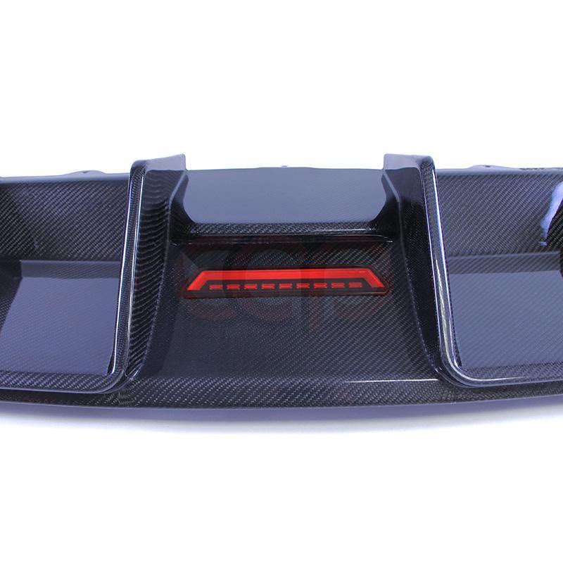 2013-2016 B8.5 Audi A4/S4 - CAP Carbon Fiber Rear Diffuser With LED Brake Light - V1
