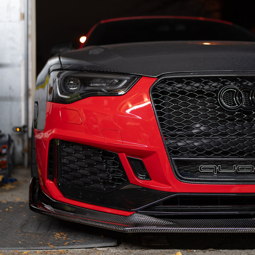 2013-2017 B8.5 A5/S5 - Dry Carbon Front Lip for CAP B8.5 RS5 Bumper V2 - B9 Style