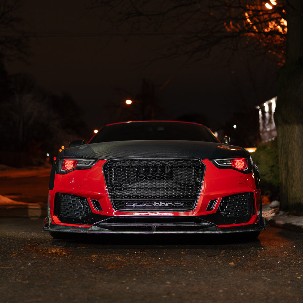 2013-2017 B8.5 A5/S5 - Dry Carbon Front Lip for CAP B8.5 RS5 Bumper V2 - B9 Style