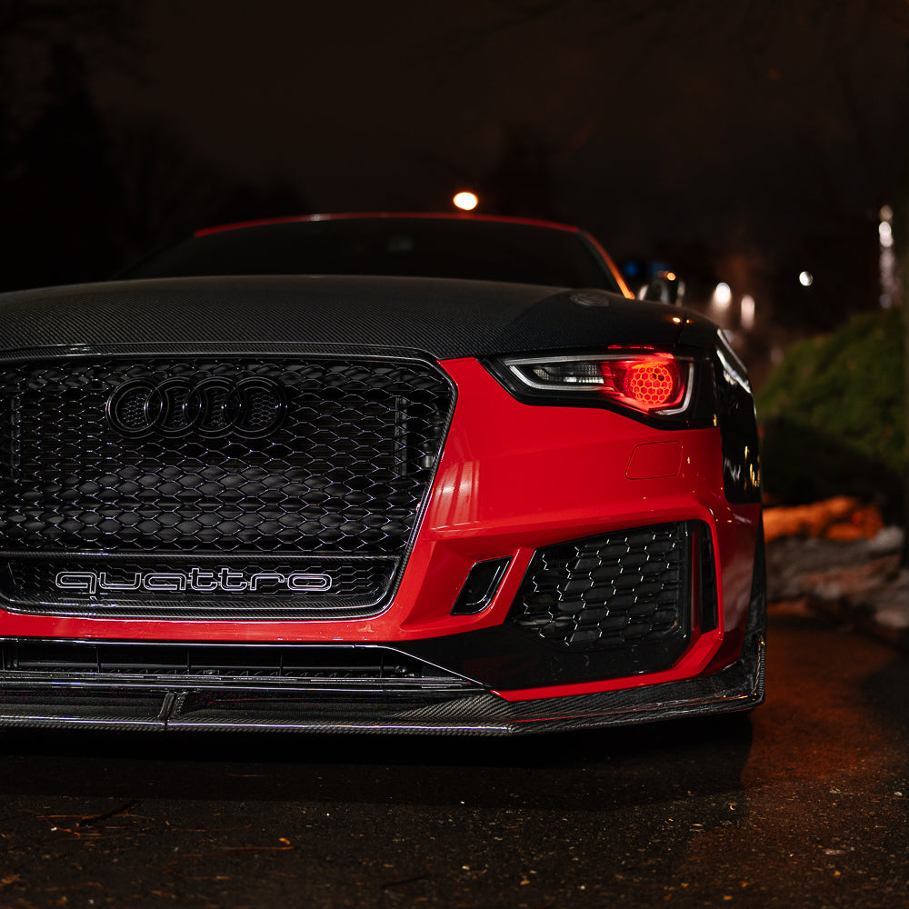 2013-2017 B8.5 A5/S5 - Dry Carbon Front Lip for CAP B8.5 RS5 Bumper V2 - B9 Style