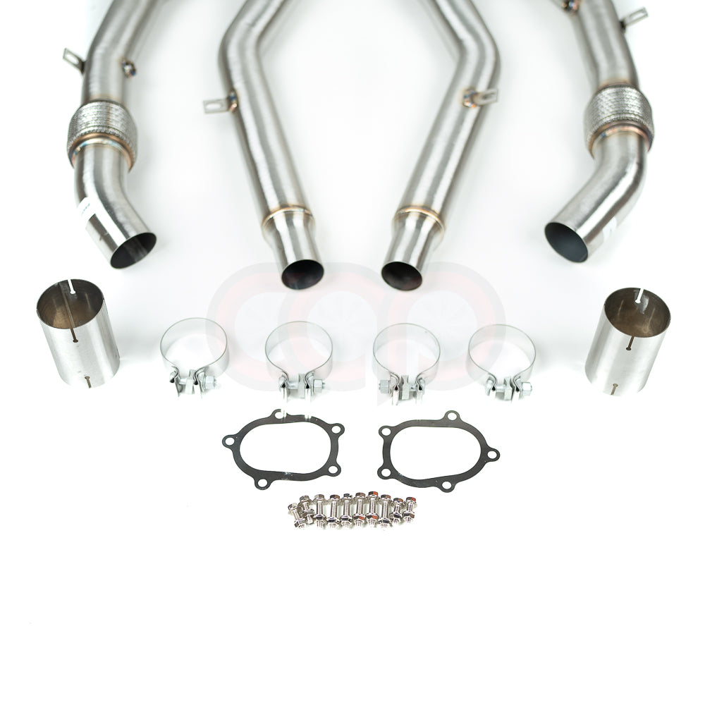 2013-2018 CAP Audi C7/C7.5 S6/RS6/S7/RS7/A8/S8 4.0T Cast Downpipes & Midpipes Exhaust Combo - V2