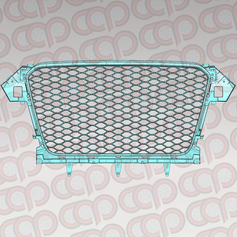 2013-2016 Audi RS4 Honeycomb Grille | B8.5 Audi A4 Allroad Plain - All Honeycomb Black Frame Black Honeycomb Mesh