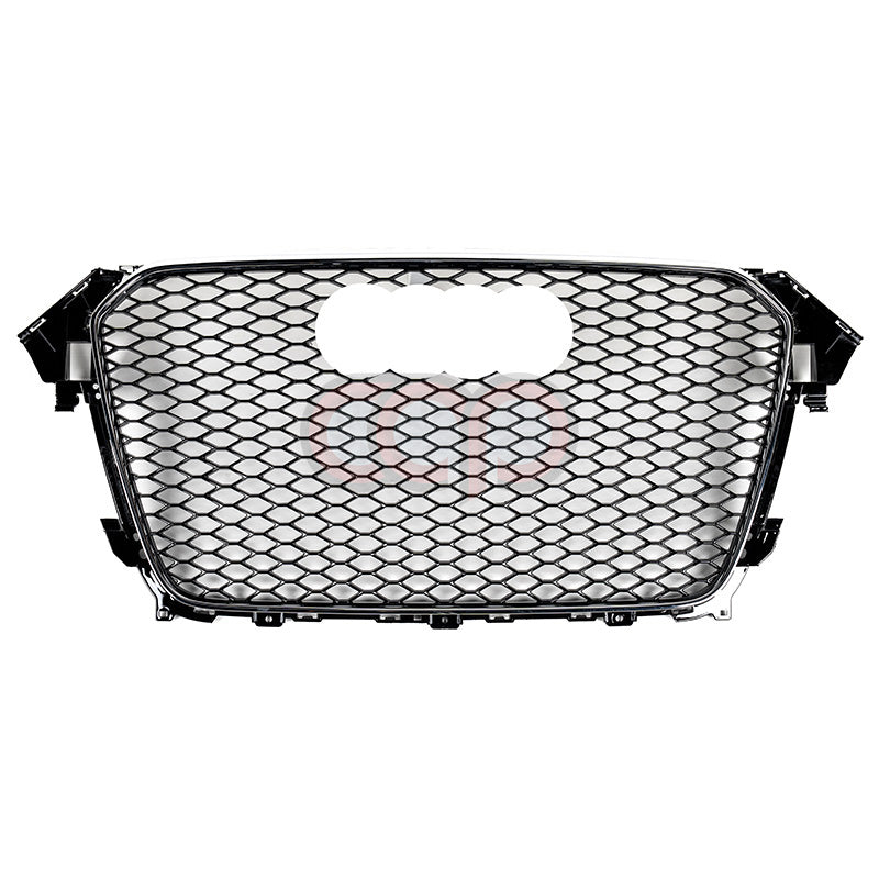 2013-2016 Audi RS4 Honeycomb Grille | B8.5 Audi A4/S4 Chrome Frame Black Mesh