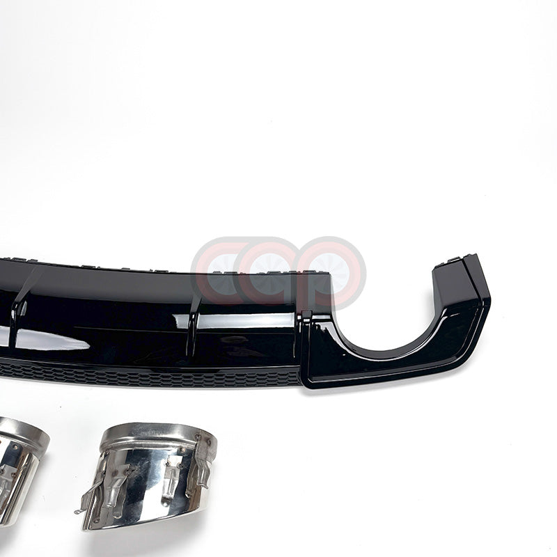 2014-2016 8V Audi A3 Non S-Line - CAP Gloss Black RS Style Rear Diffuser with Exhaust Tips