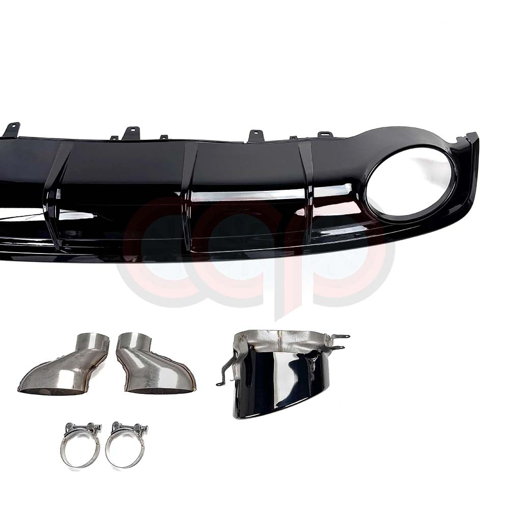 2016-2018 C7.5 Audi A7 Non S-Line - CAP Gloss Black RS Style Rear Diffuser