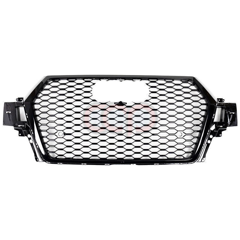 2016-2019 Audi RSQ7 Honeycomb Grille | 4M B9 Audi Q7 Black Frame Black Mesh