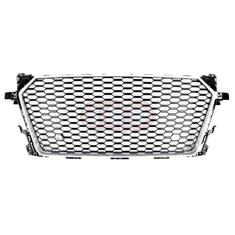 2016-2023 Audi TTRS Honeycomb Grille | MK3 8S TT/TTS - V2 Silver Frame Black Mesh