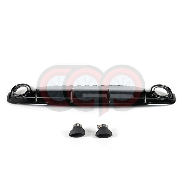 2016-2019 B9/4M Audi Q7 S-Line - CAP Gloss Black RS Style Rear Diffuse