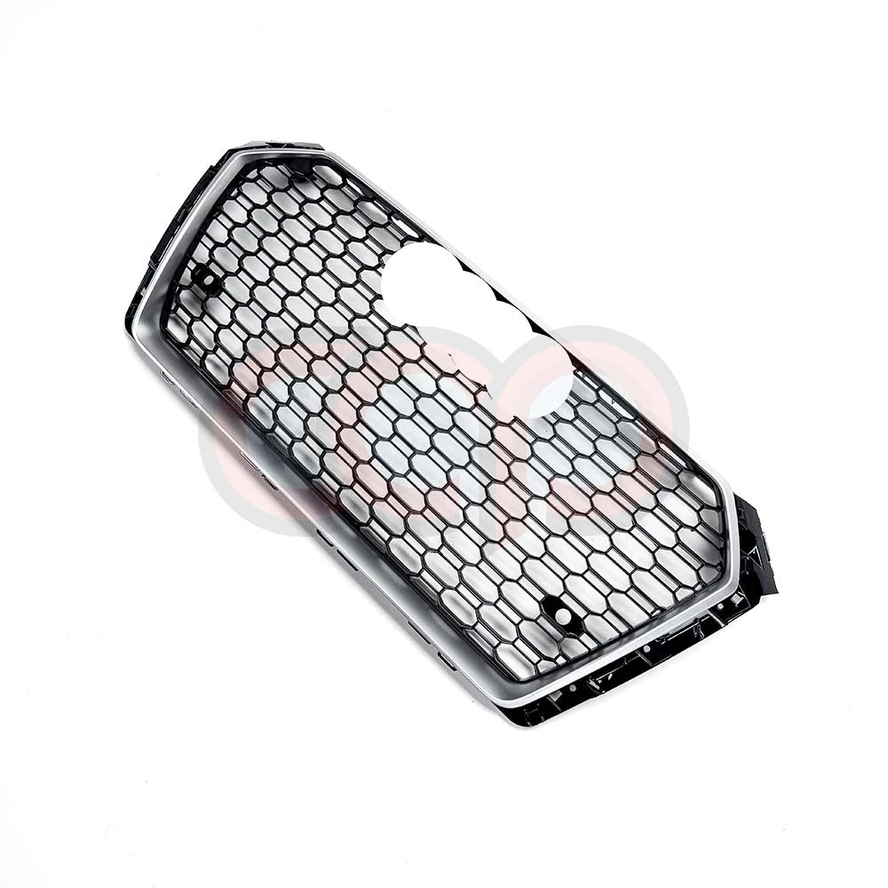 2017-2019 Audi RS4 Honeycomb Grille | B9 Audi A4/S4 Silver Frame / Black Honey Comb Mesh