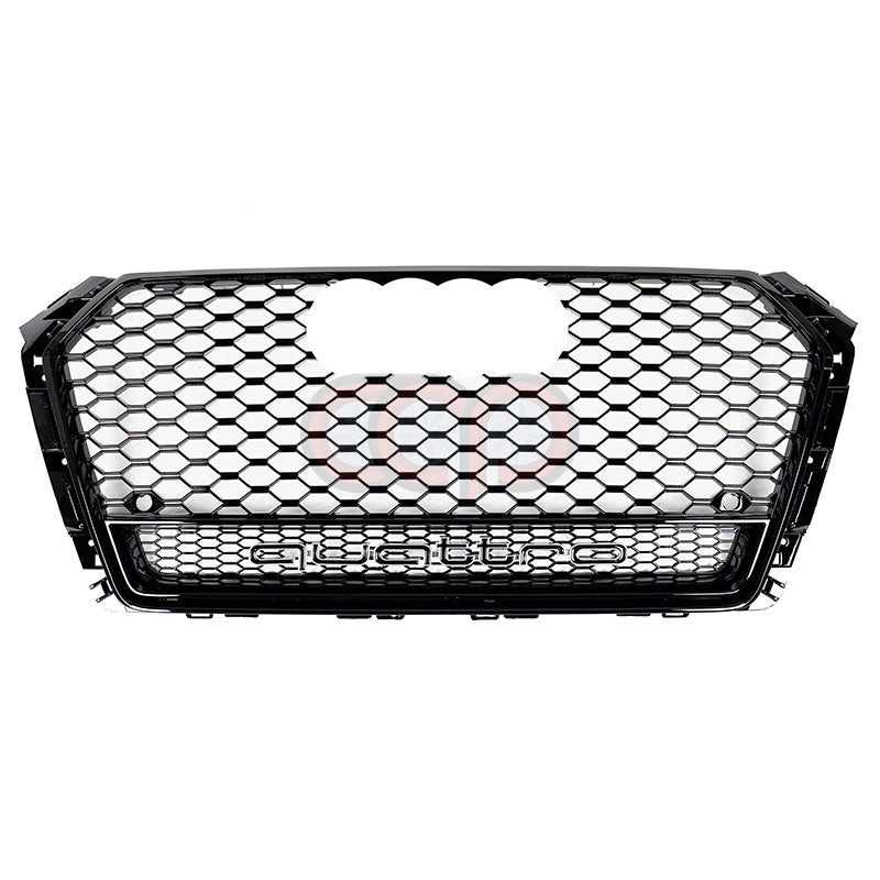 2017-2019 Audi RS4 Honeycomb Lower Frame Grille Quattro | B9 Audi A4/S4 Black Frame Black Mesh Black Lower Frame