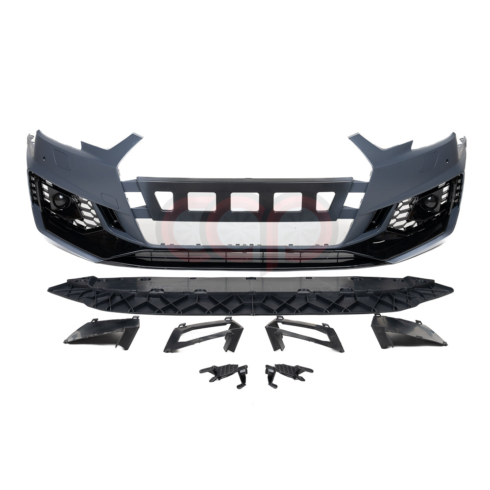 2017-2019 B9 Audi A4/S4 CAP Front Bumper | B9 RS4 Bumper - V1 With ACC (Adaptive Cruise Control)