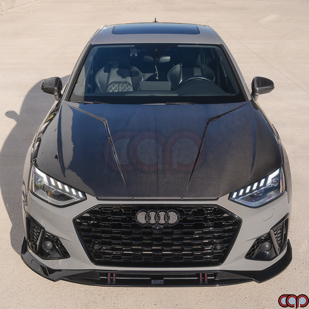 2017-2025 B9/B9.5 Audi A4/S4 CAP Dry Carbon Fiber Vented Hood