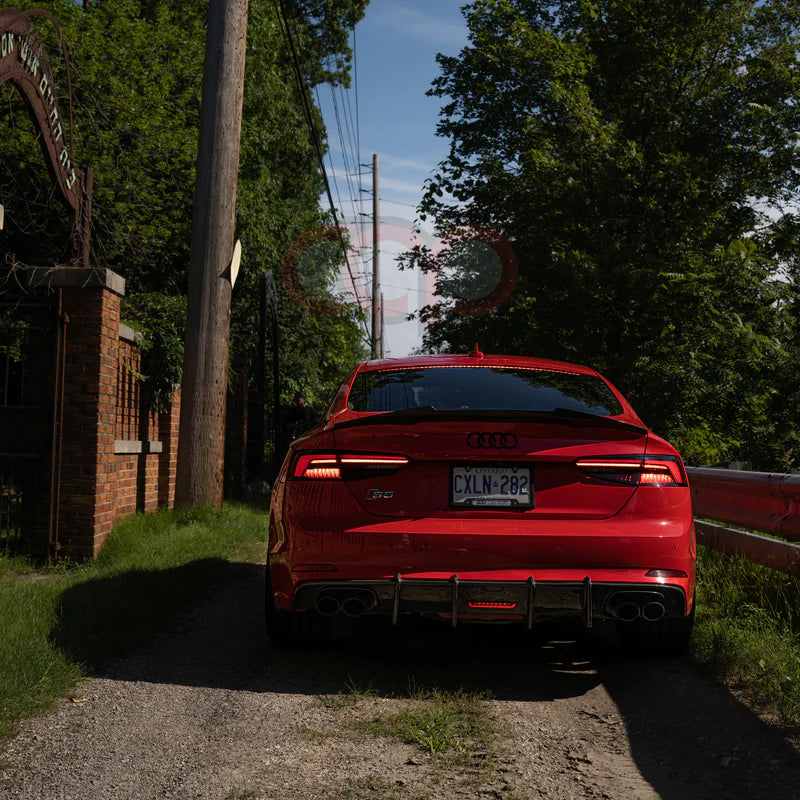 2018-2019 B9 Audi A5/S5 - CAP Carbon Fiber Diffuser with LED - V1