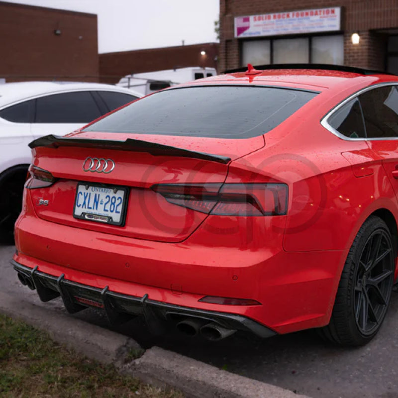 2018-2019 B9 Audi A5/S5 - CAP Carbon Fiber Diffuser with LED - V1