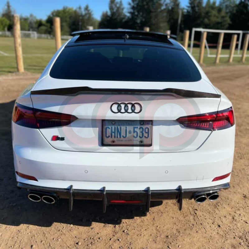 2018-2019 B9 Audi A5/S5 - CAP Carbon Fiber Diffuser with LED - V1