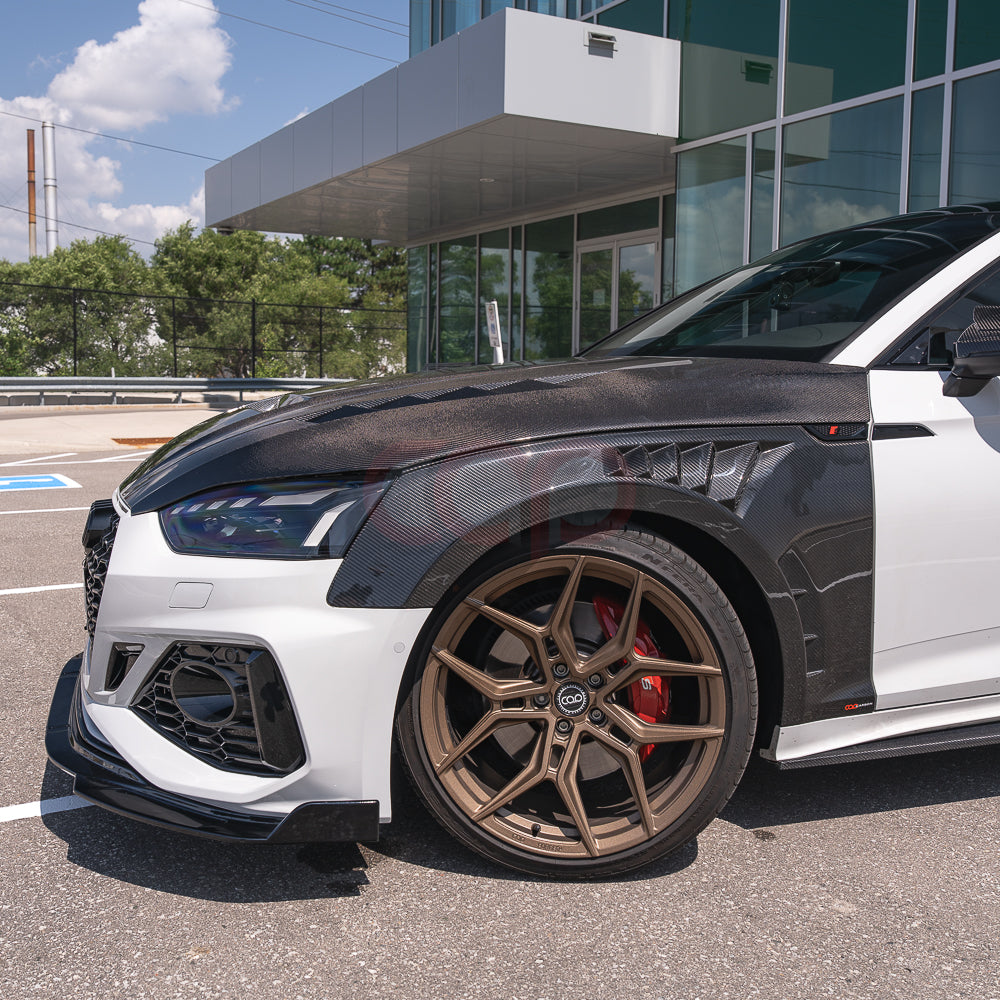 2018-2019 B9 Audi A5/S5 CAP B9.5 Style RS5 Front Bumper V3 | Gloss Black Front Lip
