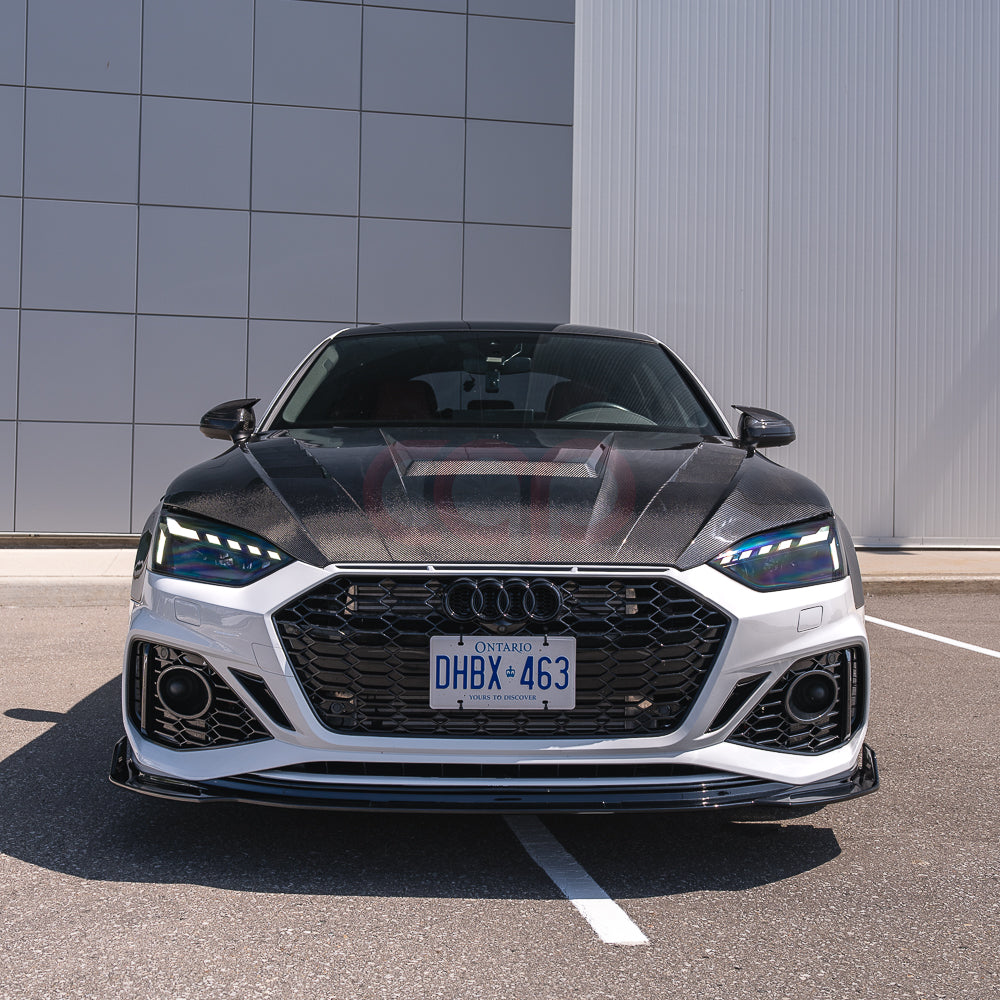 2018-2019 B9 Audi A5/S5 CAP B9.5 Style RS5 Front Bumper V3 | Gloss Black Front Lip