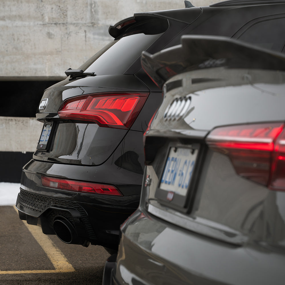 2018-2020 B9/FY Audi Q5 S-Line/SQ5 SUV - CAP Gloss Black RSQ8 Style Rear Diffuser with RS Exhaust Tips