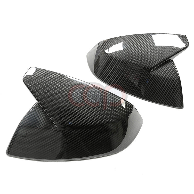 2018-2024 B9 & B9.5 AUDI Q5/SQ5/Q7/SQ7 | CAP Dry Carbon Fiber Stick On Mirror Covers (Pair) - V2
