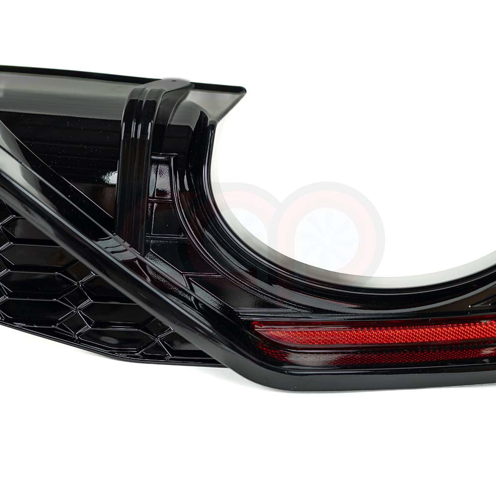 2019-2024 C8 Audi A7 S-Line/S7 - CAP Gloss Black RS7 Style Rear Diffuser with RS Exhaust Tips