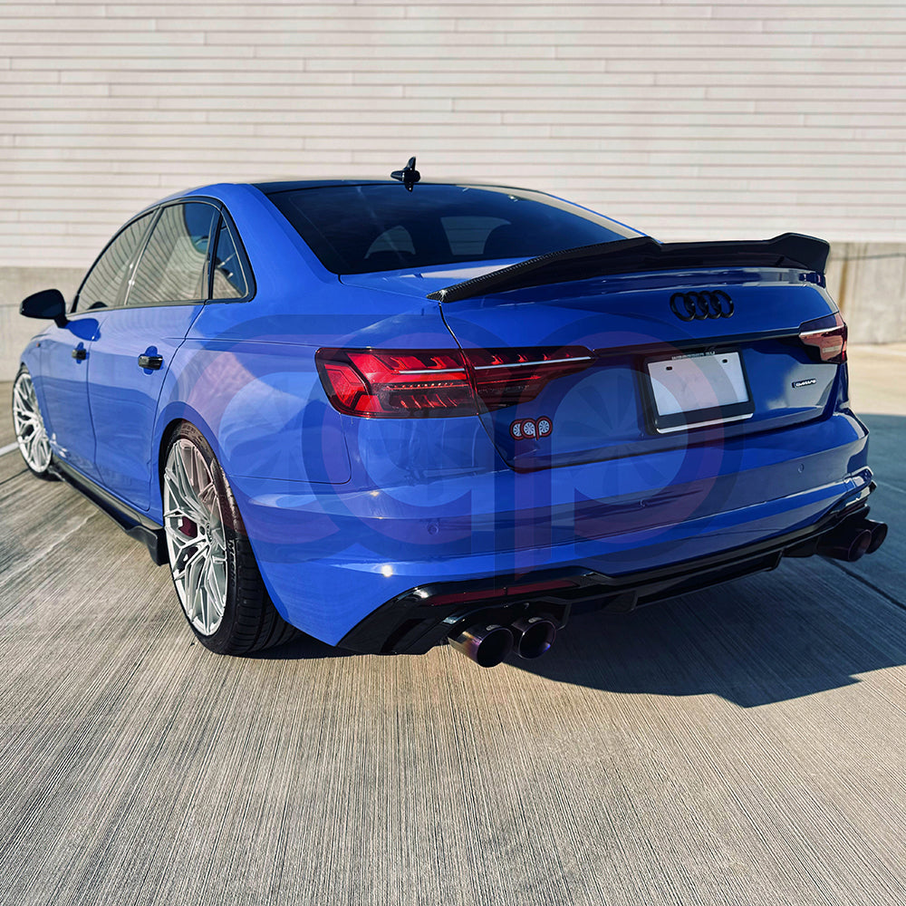 2020-2025 B9.5 Audi A4 - CAP Gloss Black RS Style Rear Diffuser with Exhaust Tips