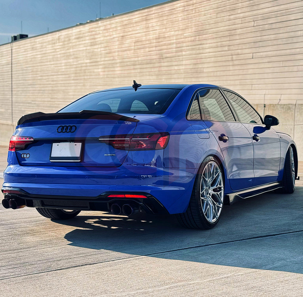 2020-2025 B9.5 Audi A4 - CAP Gloss Black RS Style Rear Diffuser with Exhaust Tips