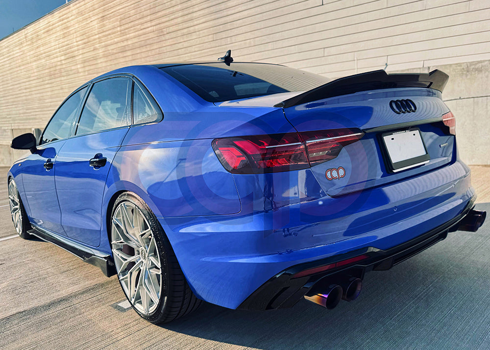 2020-2025 B9.5 Audi A4 - CAP Gloss Black RS Style Rear Diffuser with Exhaust Tips