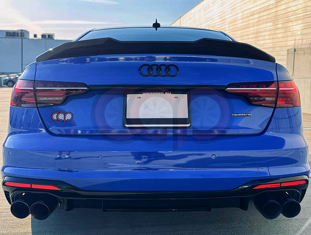 2020-2025 B9.5 Audi A4 - CAP Gloss Black RS Style Rear Diffuser with Exhaust Tips