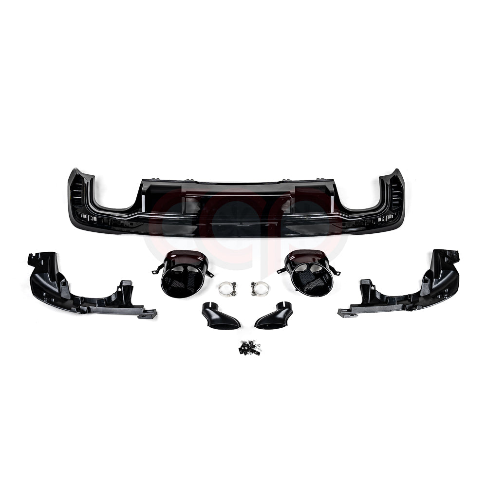 2020-2025 B9.5 Audi S4 - CAP Gloss Black RS Style Rear Diffuser with E