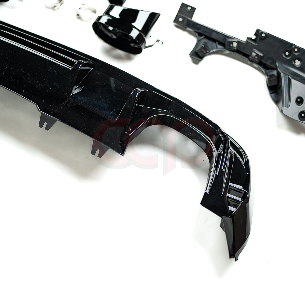 2020-2025 B9.5 Audi S4 - CAP Gloss Black RS Style Rear Diffuser with Exhaust Tips