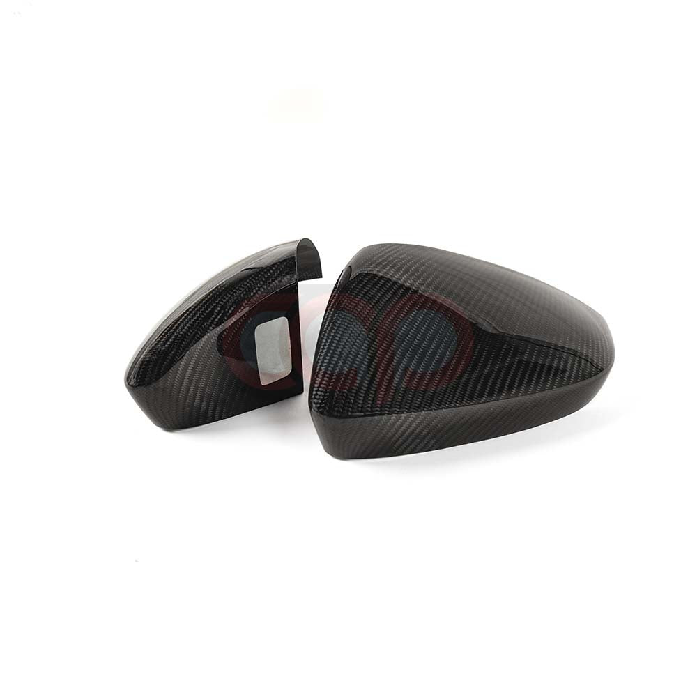 2021-2024 8Y Audi A3/S3 - CAP Dry Carbon Fiber Stick On Mirror Covers (Pair) With Side Assist