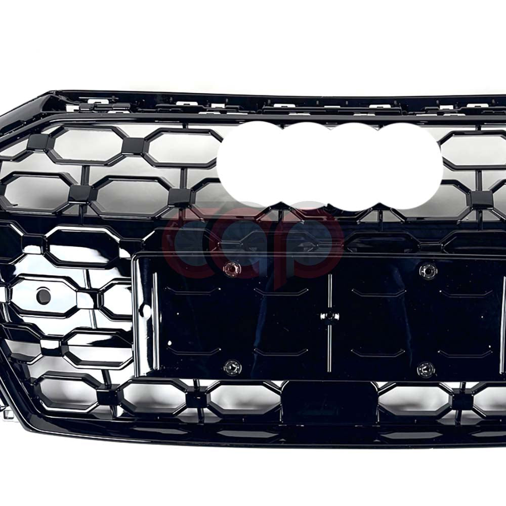 2021-2024 Audi RS3 Honeycomb Grille | 8Y Audi A3/S3 Black Frame/Black Mesh / Yes Front Camera Yes Front Camera