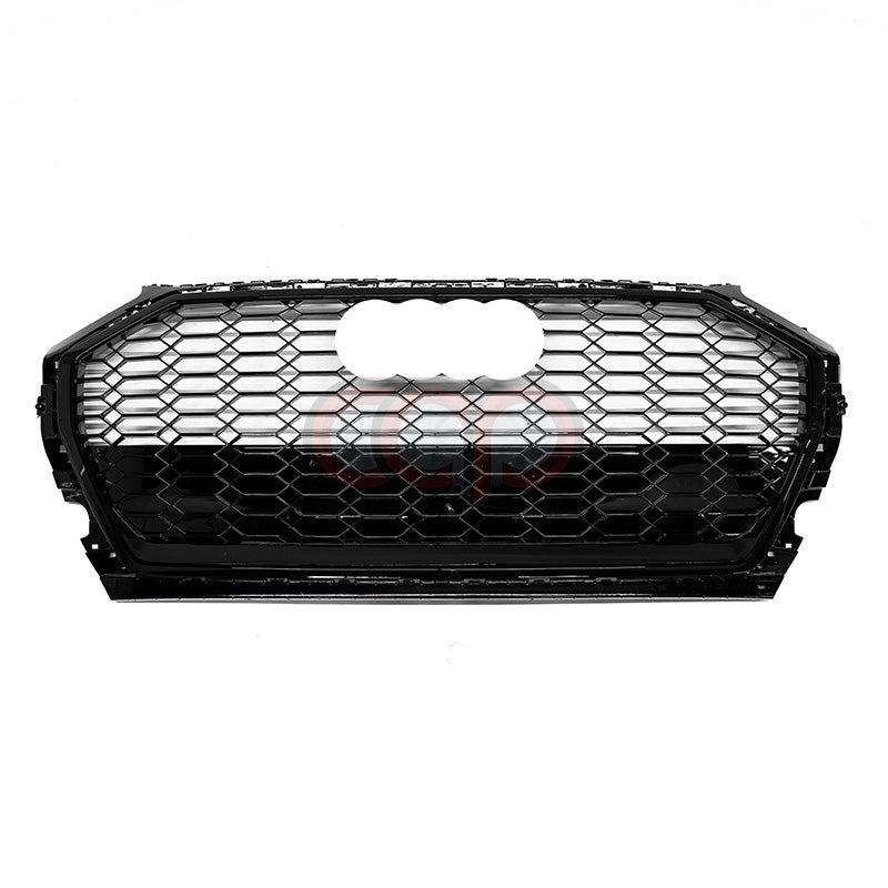 2021-2024 B9.5 Audi RSQ5 Honeycomb Grille Quattro | B9.5 Audi Q5/SQ5 - V1 Black Frame Black Mesh