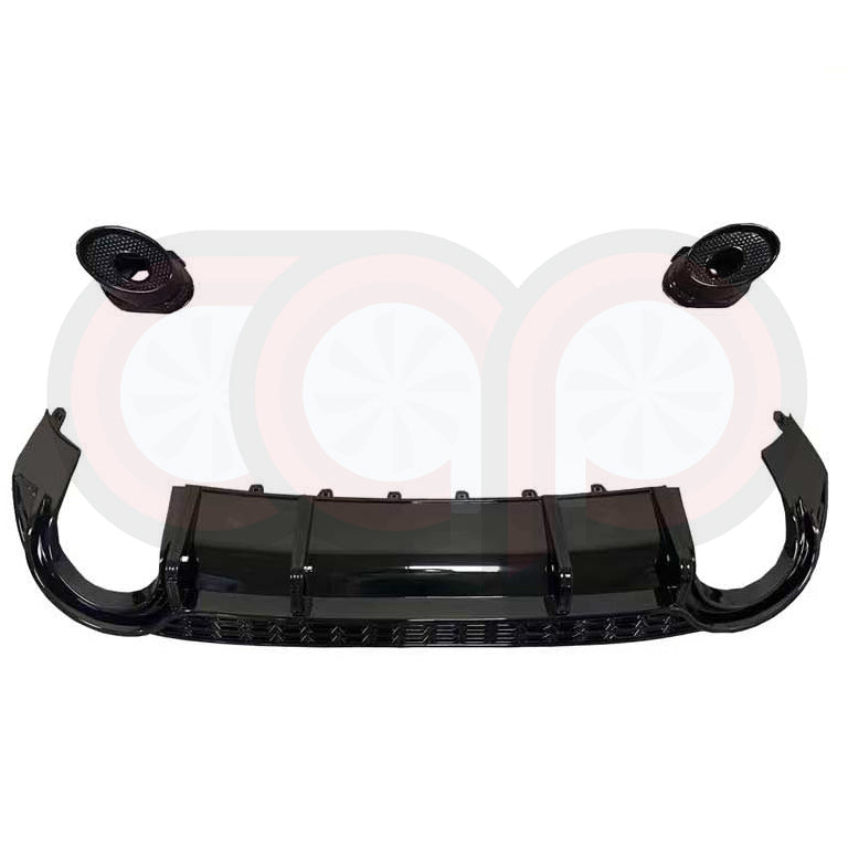 2021-2024 8Y Audi A3 S-Line/S3 - CAP Gloss Black RS3 Style Rear Diffuser with RS Exhaust Tips