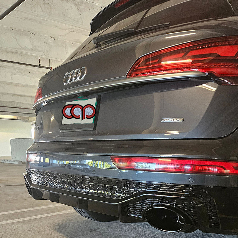 2021-2024 B9.5/FY.5 Audi Q5/SQ5 SUV - CAP Gloss Black RSQ8 Style Rear Diffuser with RS Exhaust Tips
