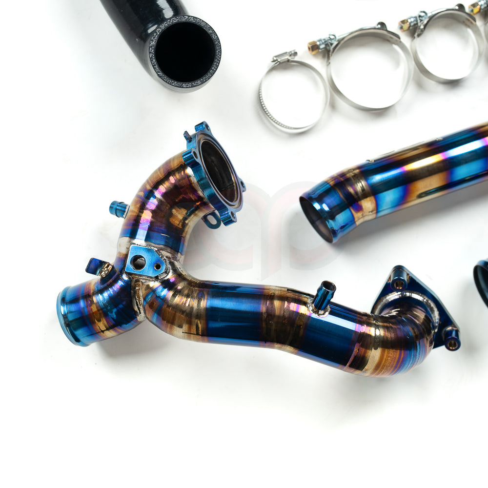 CAP 3.0T Post Throttle Valve Titanium Charge Pipe Kit | 2017-2025 Audi B9/B9.5 S4, S5, SQ5