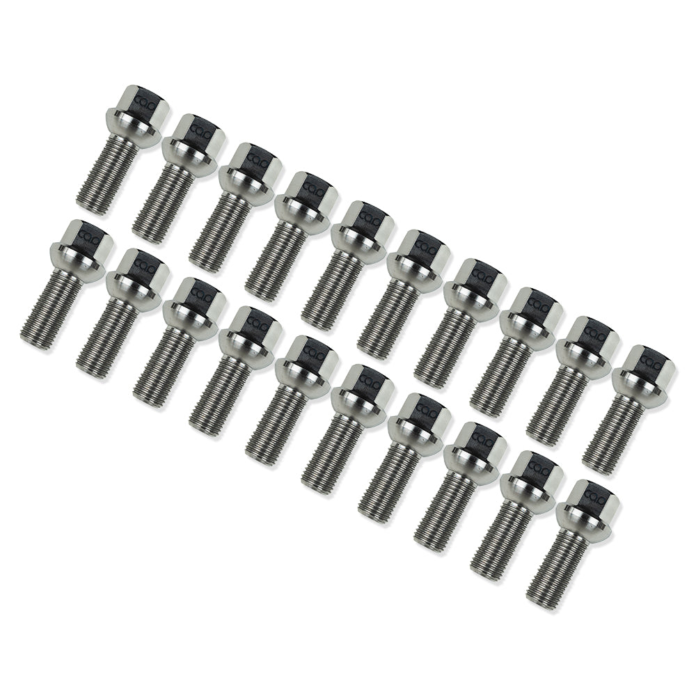 CAP Titanium Wheel Bolts | Audi (Set of 20) Natural Titanium Ball Seat