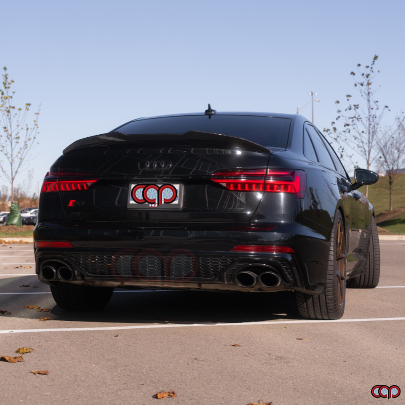 2019-2024 C8 Audi A6 S-Line/S6 - CAP Gloss Black RS Style Rear Diffuser with RS Exhaust Tips