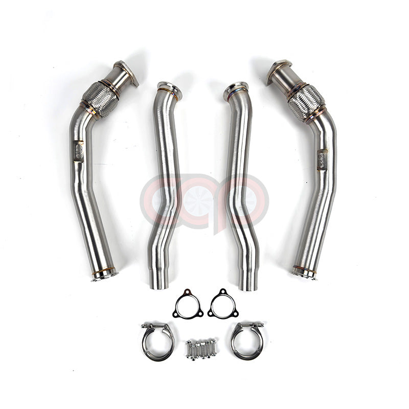 CAP Audi 3.0T Resonated Supercharged V6 Downpipes - Version 2 (V2) | 2008-2017 B8/B8.5 S4, S5, A6, A7, Q5, SQ5