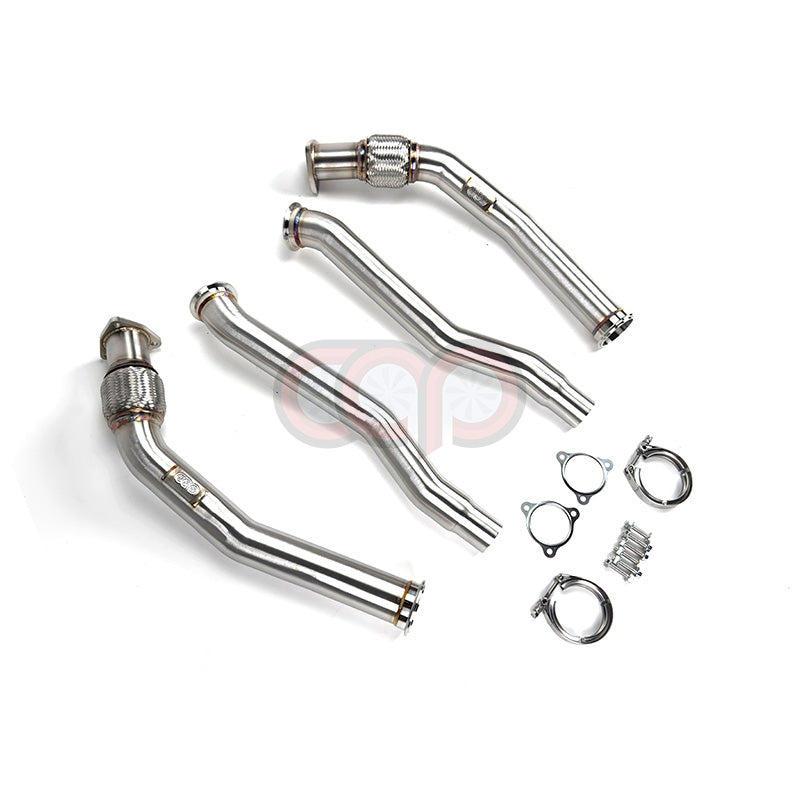 CAP Audi 3.0T Resonated Supercharged V6 Downpipes - Version 2 (V2) | 2008-2017 B8/B8.5 S4, S5, A6, A7, Q5, SQ5