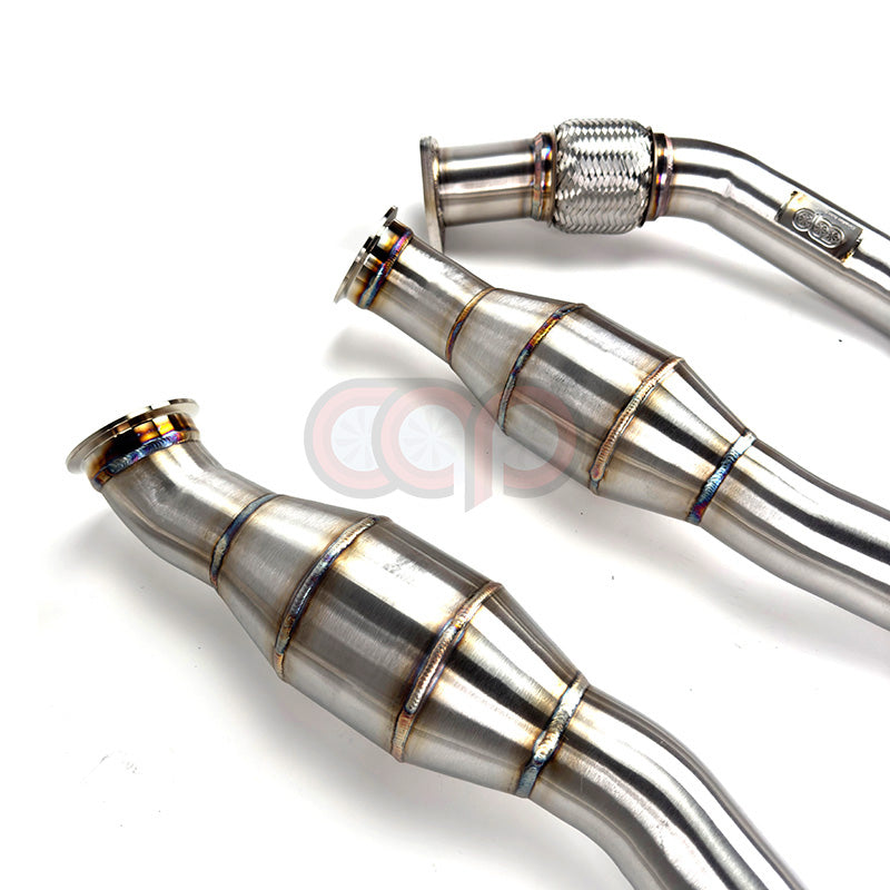 CAP Audi 3.0T Resonated Supercharged V6 Downpipes - Version 2 (V2) | 2008-2017 B8/B8.5 S4, S5, A6, A7, Q5, SQ5