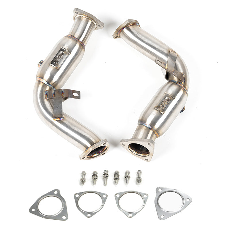 2010-2017 CAP Audi 3.0T Supercharged Resonated Test Pipes - Audi B8 S4, S5, A6, A7, A8, Q5, SQ5 Regular - Resonated Yes Gaskets & Bolts