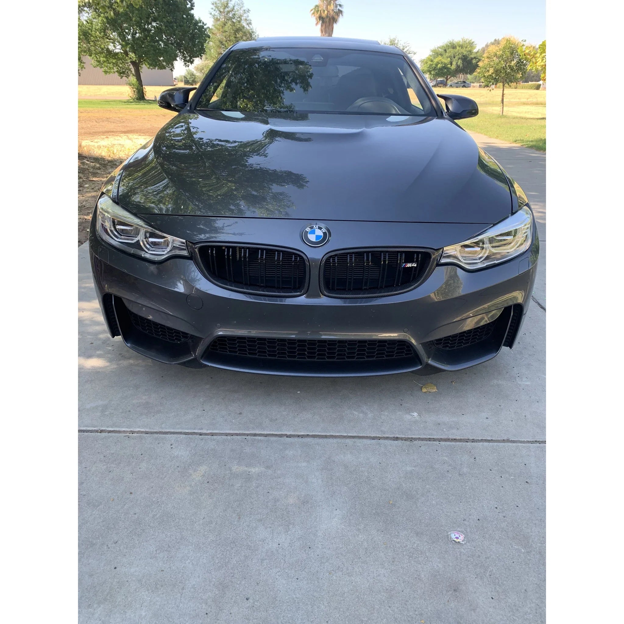 Gloss Black With  M4 Grille Fits 2014,2015,2016,2017,2018,2019,2020,2021 BMW 4 Series F82