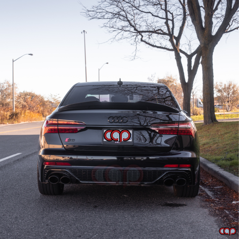 2019-2024 C8 Audi A6 S-Line/S6 - CAP Gloss Black RS Style Rear Diffuser with RS Exhaust Tips