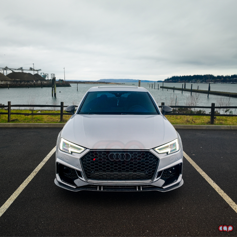 2017-2019 B9 Audi A4/S4 CAP Front Bumper V2 - CAP Carbon Fiber Front Lip