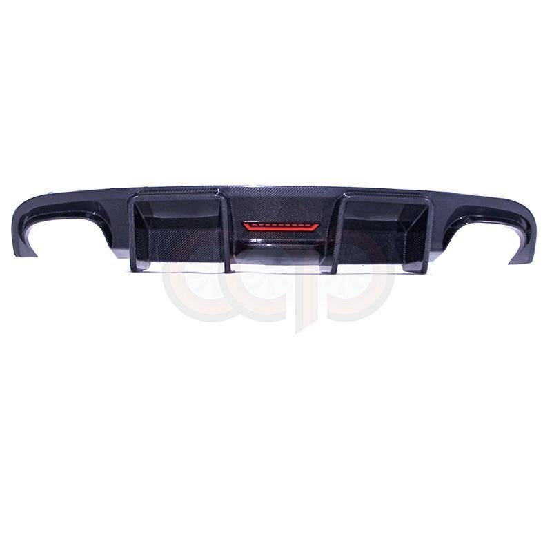 2013-2016 B8.5 Audi A4/S4 - CAP Carbon Fiber Rear Diffuser With LED Brake Light - V1